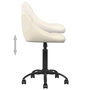 Voir la diapositive 5 : VIDAXL Chaise de bureau Creme Velours