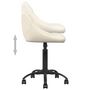 Voir la diapositive 5 : VIDAXL Chaise de bureau Creme Velours
