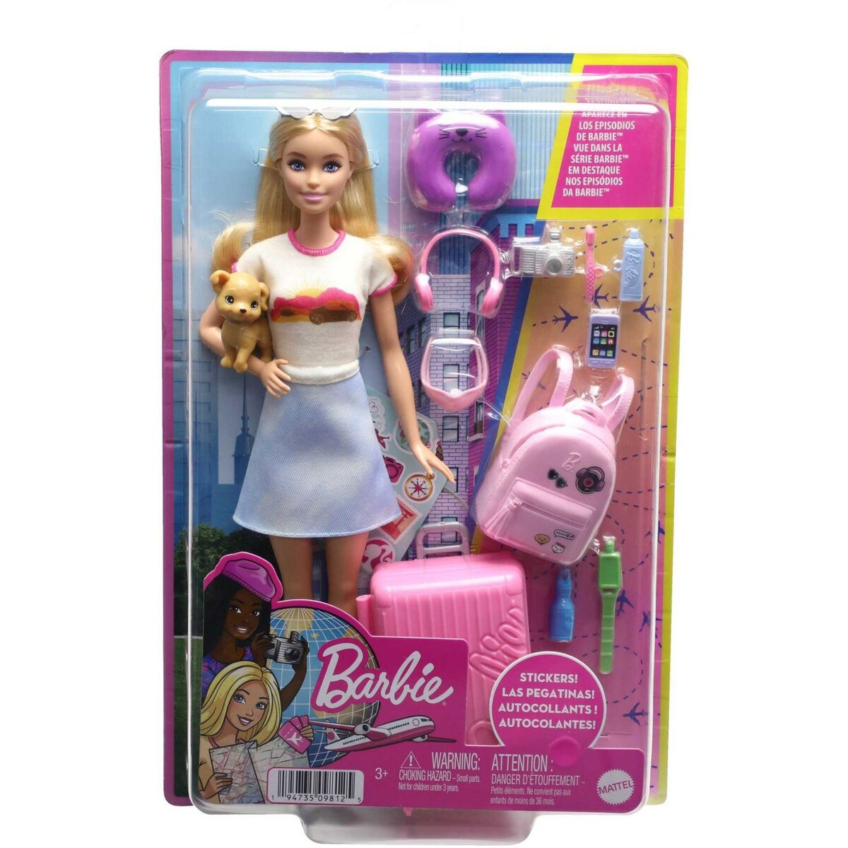 BARBIE Poupée Barbie voyage pas cher 