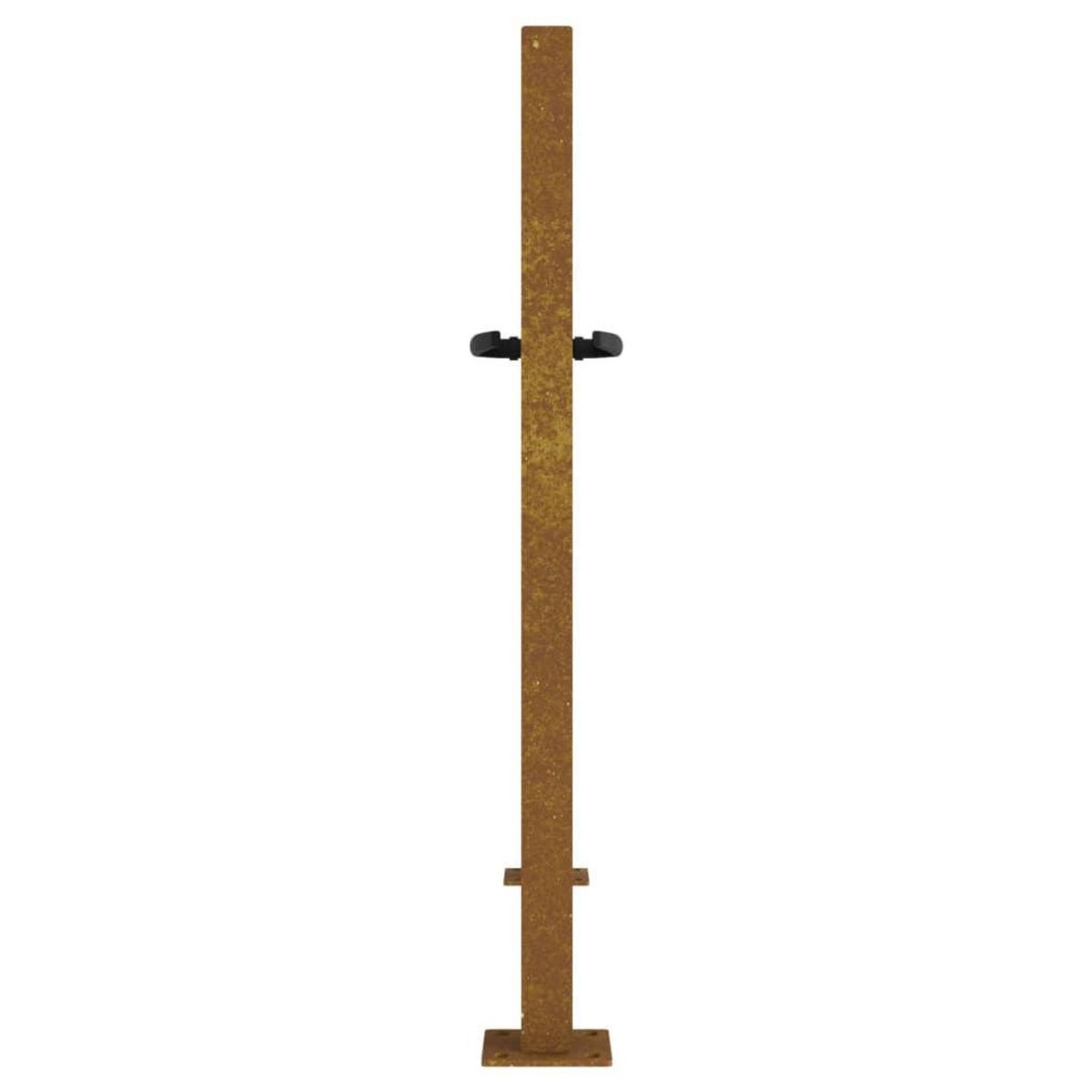 VIDAXL Portail de jardin 105x105 cm acier corten design de bambou