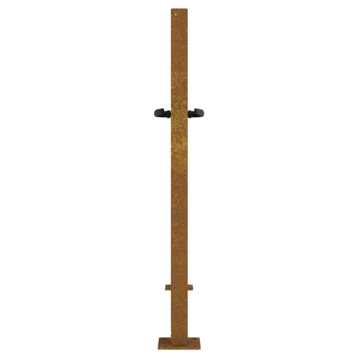 VIDAXL Portail de jardin 105x105 cm acier corten design de bambou