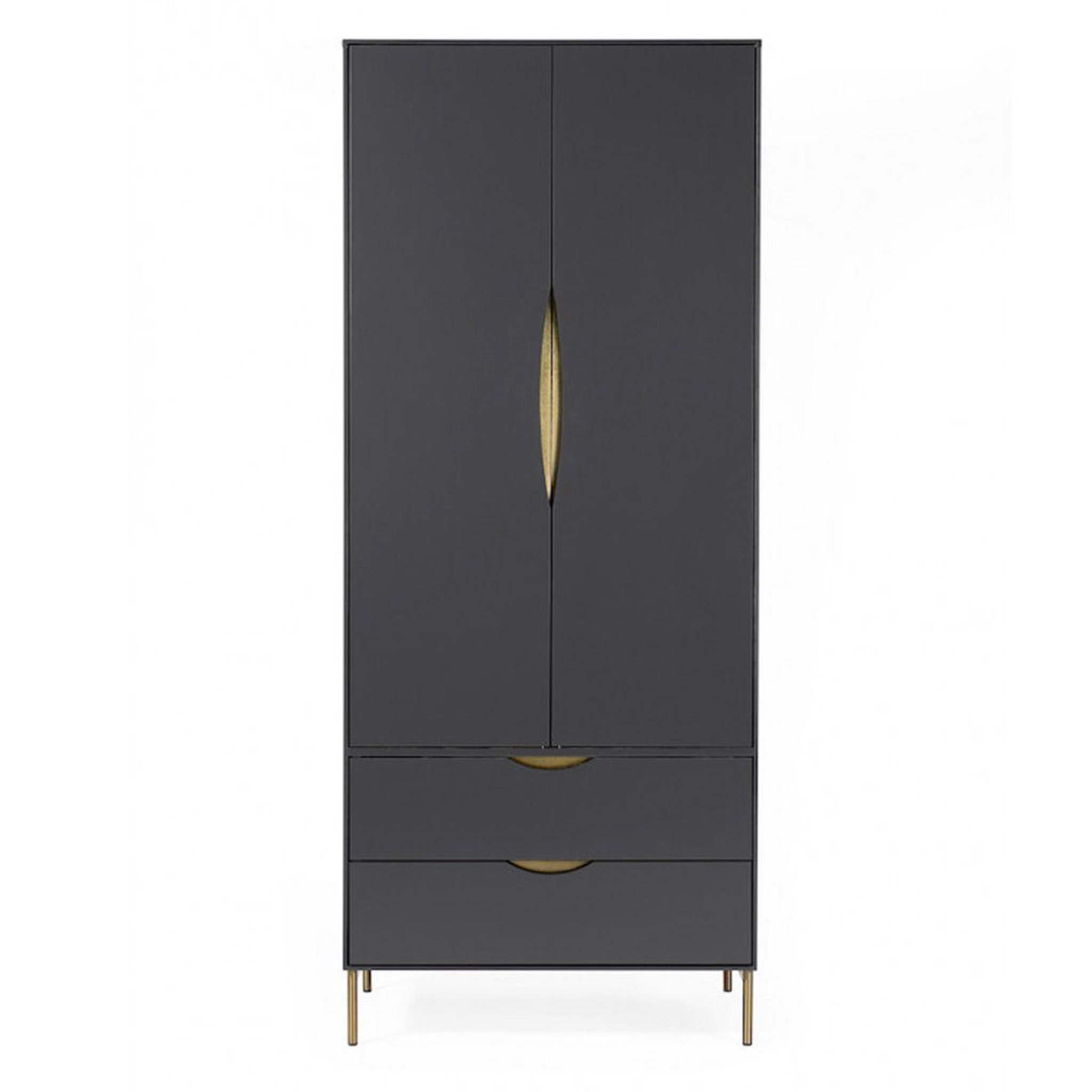 Voir la diapositive 2 : Paris Prix Armoire 2 portes design  kobe  195cm gris