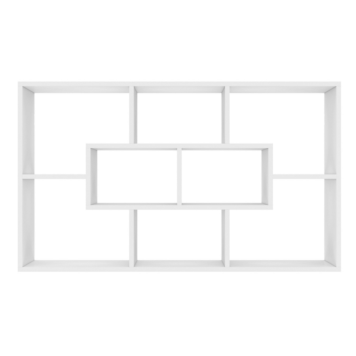 ID MARKET Etagère murale COLETTE avec 8 compartiments blanc