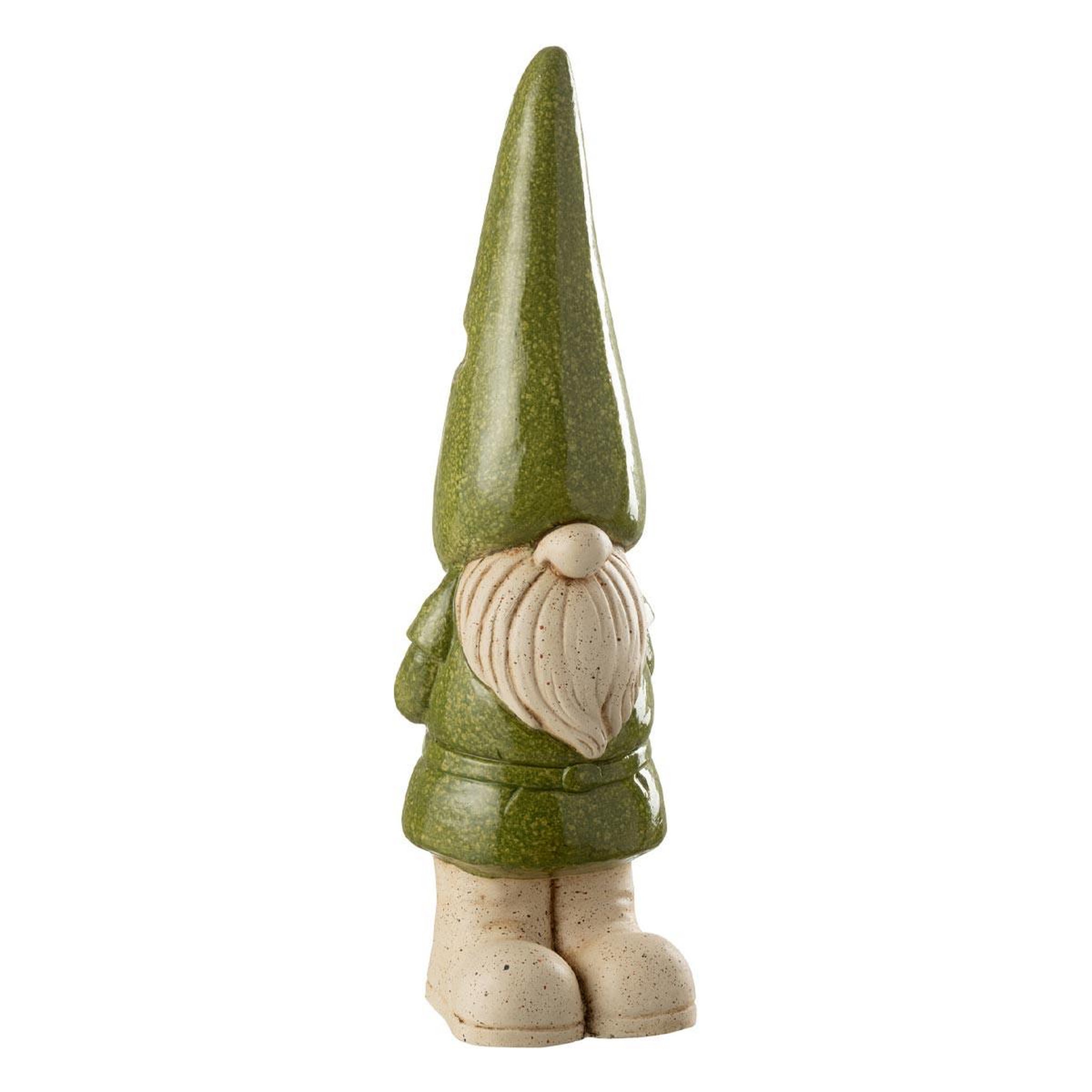 J-LINE Statue lutin extérieur  pasquale  61cm vert