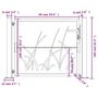 Voir la diapositive 6 : VIDAXL Portail de jardin anthracite 105x105cm acier conception d'herbe
