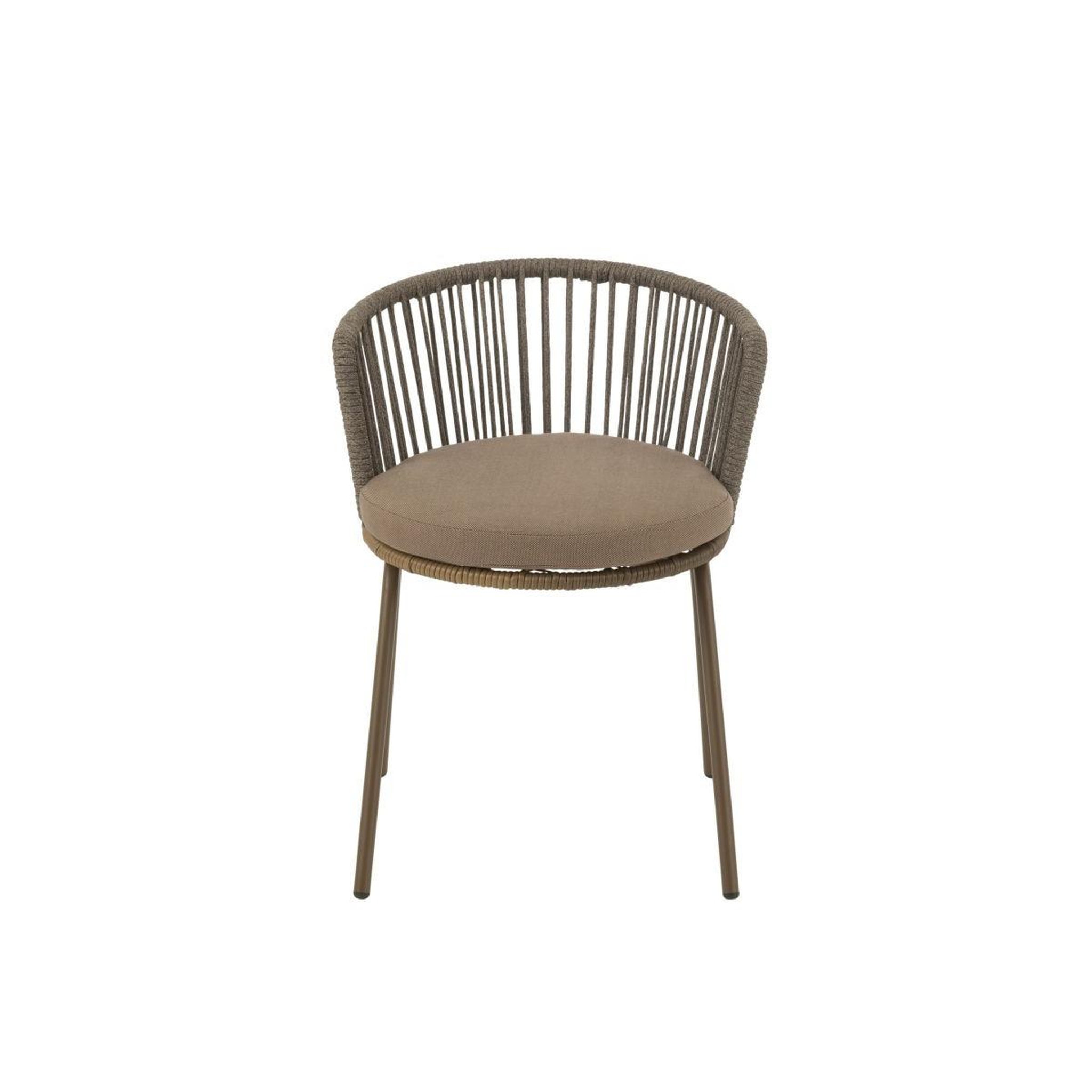 Voir la diapositive 2 : J-LINE Chaise design corde  toa  75cm marron