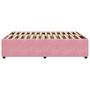 Voir la diapositive 5 : VIDAXL Cadre de lit sans matelas rose 140x200 cm velours