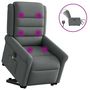 Voir la diapositive 1 : VIDAXL Fauteuil inclinable de massage electrique Gris fonce Tissu