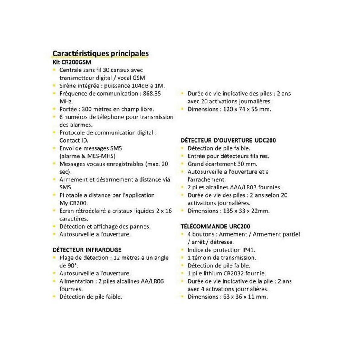KIT RADIO: CR200GSM+URC200+UDC200+UIR200 ELKRON - KCR200GSM