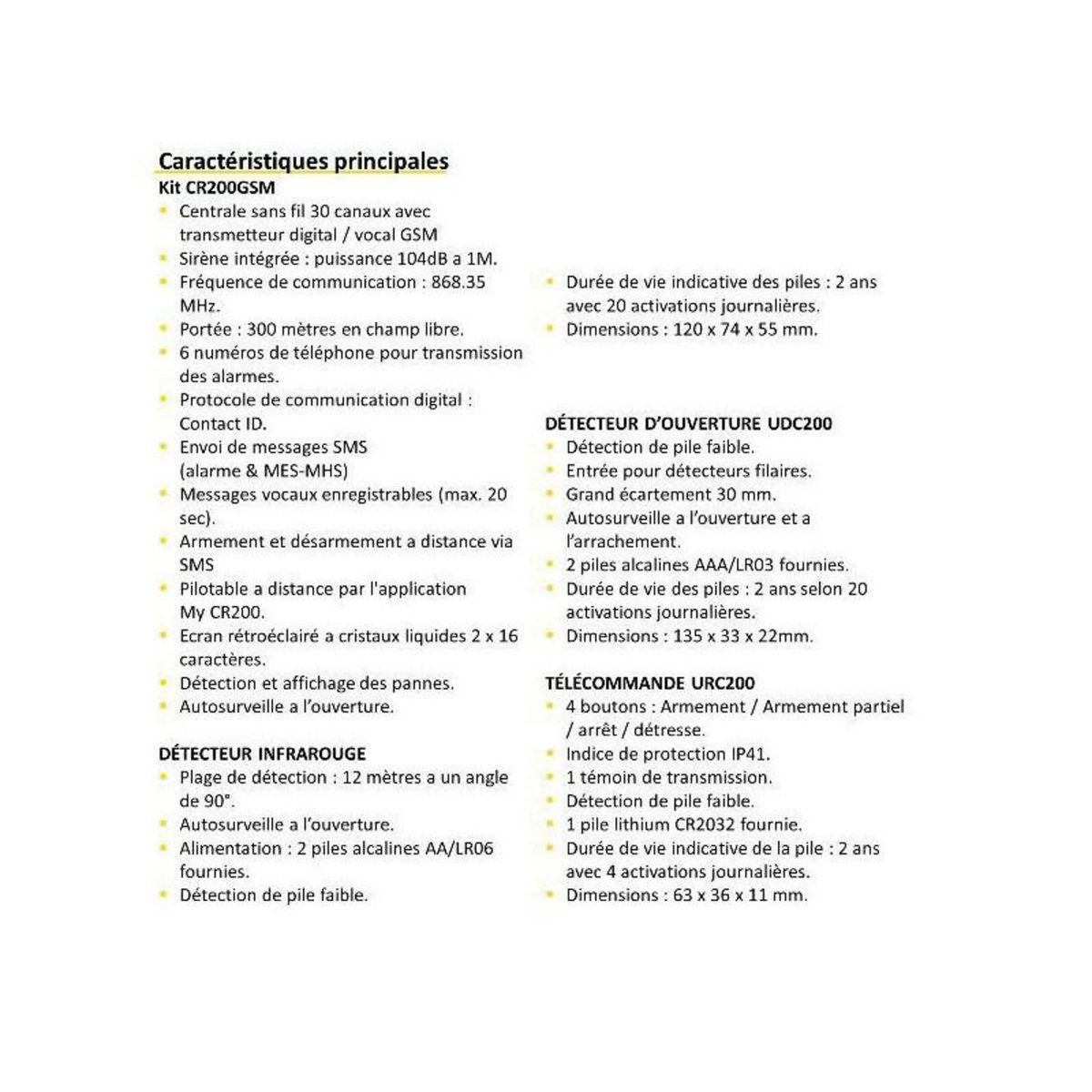 KIT RADIO: CR200GSM+URC200+UDC200+UIR200 ELKRON - KCR200GSM