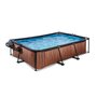 Voir la diapositive 5 : EXIT TOYS Piscine tubulaire Wood rectangulaire 2,20 x 1,50 x 0,65 m avec dôme - Exit Toys