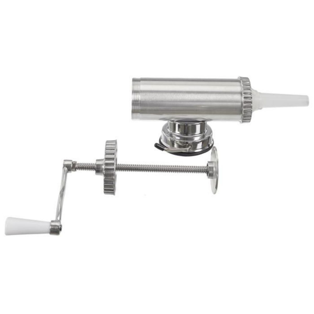 Paris Prix Machine à Saucisse 3 Embouts  Poussoir  54cm Argent