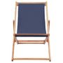Voir la diapositive 3 : VIDAXL Chaise pliable de plage Tissu et cadre en bois Bleu