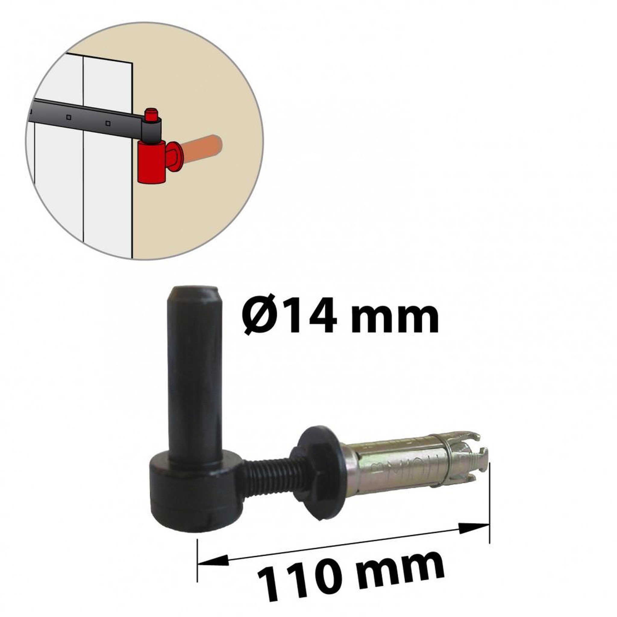 CENTRALE BRICO Gond acier prépeint, H.60x Diam.14 mm