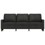 Voir la diapositive 3 : VIDAXL Canape a 3 places Noir 180 cm Tissu