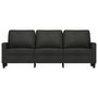 Voir la diapositive 3 : VIDAXL Canape a 3 places Noir 180 cm Tissu