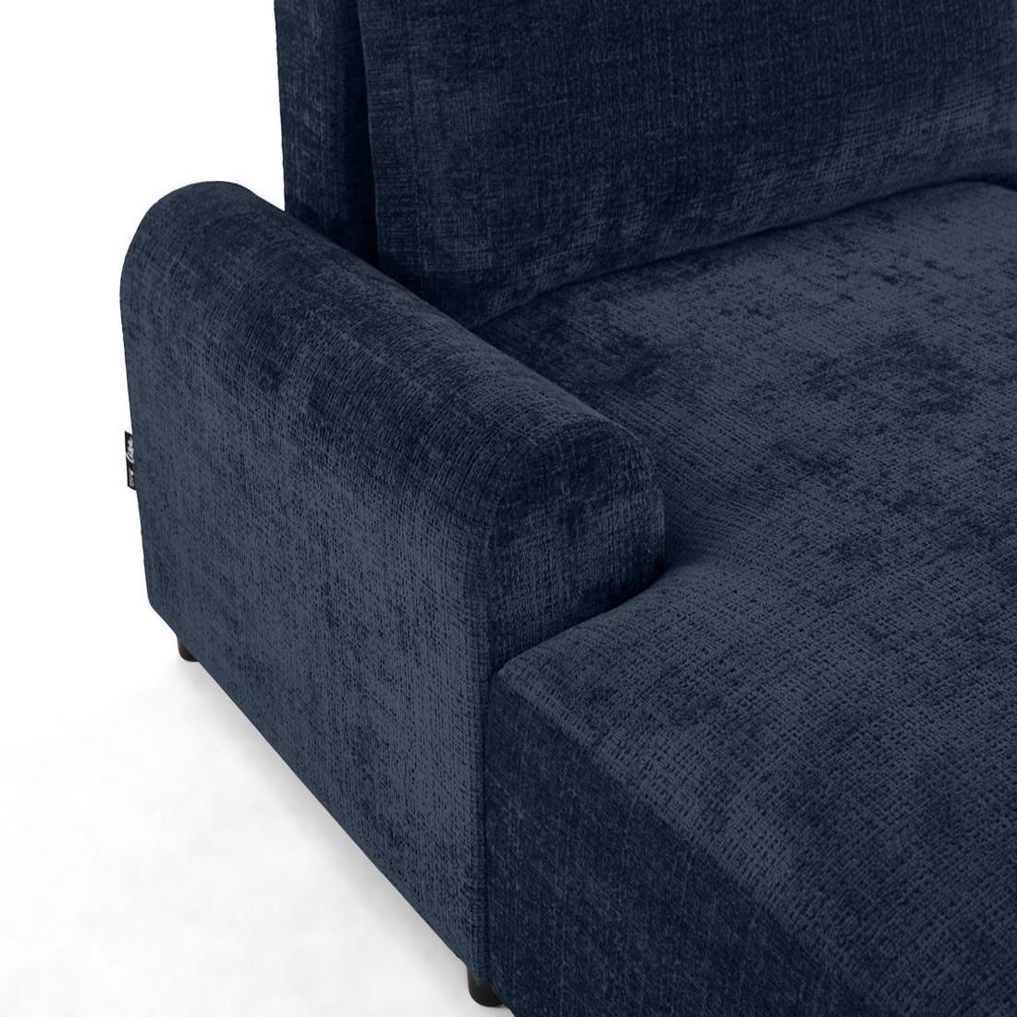 Voir la diapositive 4 : LISA DESIGN Nelly - canapé d'angle gauche 4 places convertible avec coffre en velours texturé