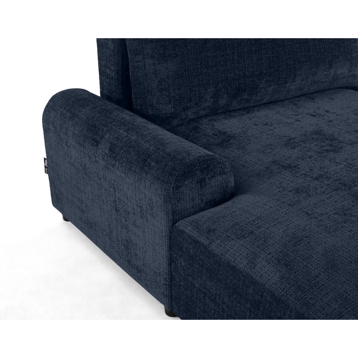 LISA DESIGN Nelly - canapé d'angle gauche 4 places convertible avec coffre en velours texturé