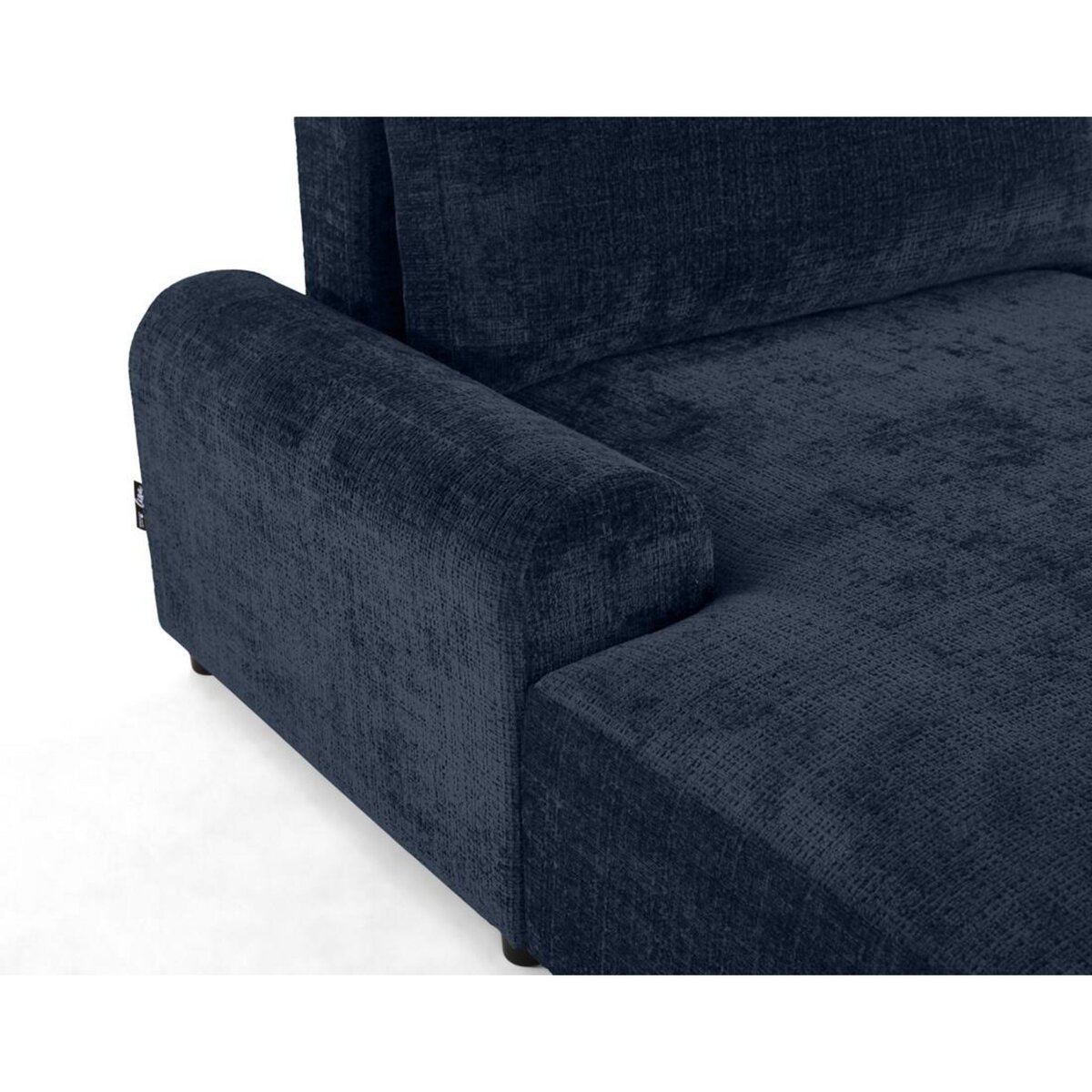 LISA DESIGN Nelly - canapé d'angle gauche 4 places convertible avec coffre en velours texturé