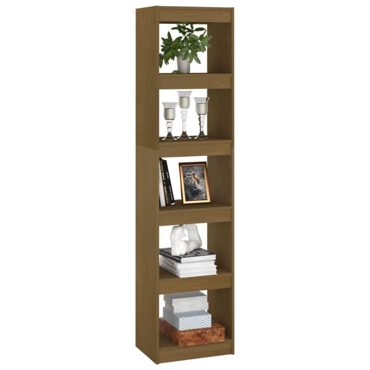 VIDAXL Bibliotheque/Separateur de piece Marron miel 40x30x167,5 cm Pin