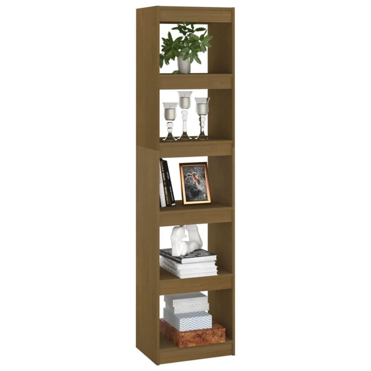 VIDAXL Bibliotheque/Separateur de piece Marron miel 40x30x167,5 cm Pin
