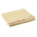 Paris Prix Plaid Déco en Coton  Irrégulier  130x170cm Jaune