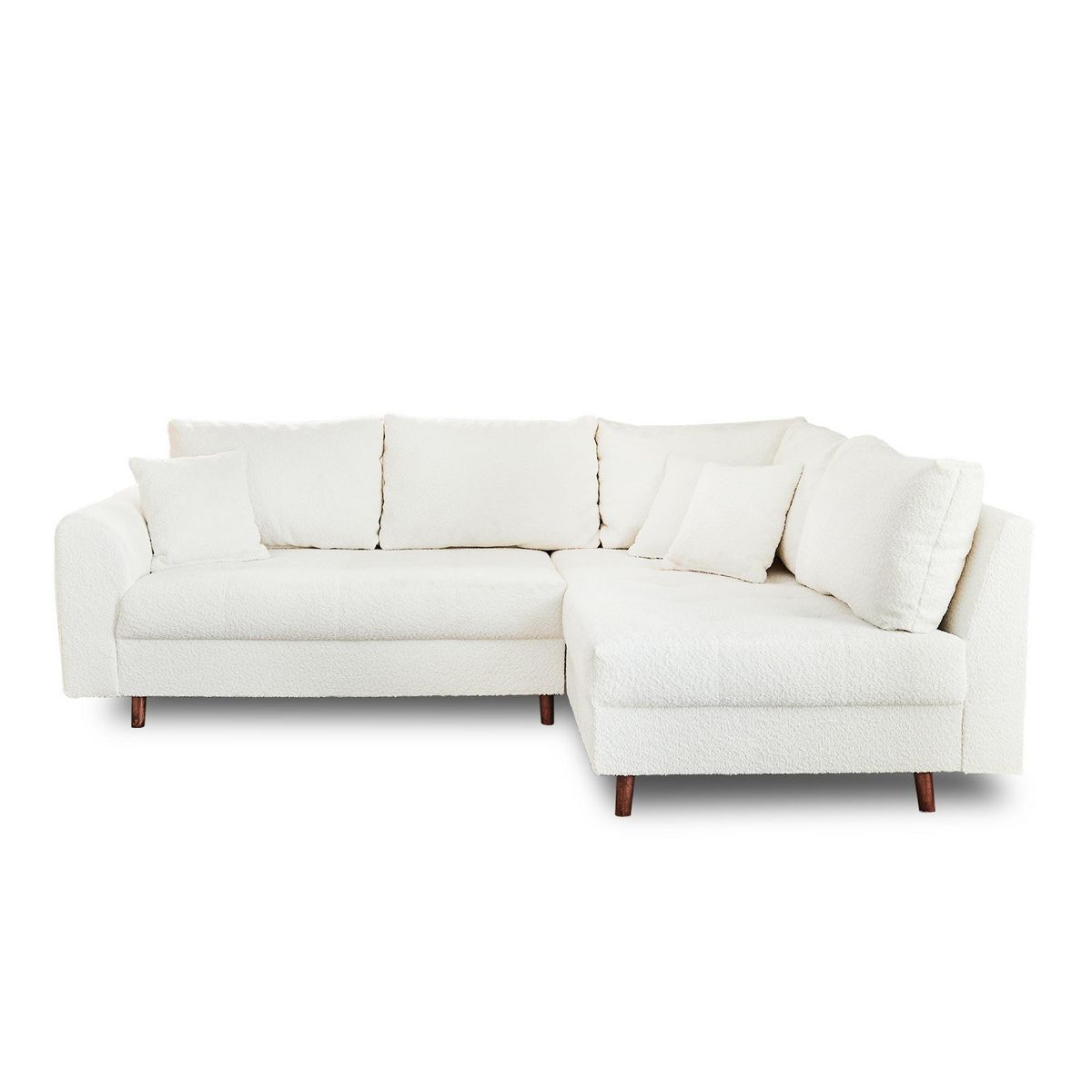 LISA DESIGN Rune - canapé d'angle droit - 4 places - en tissu bouclette