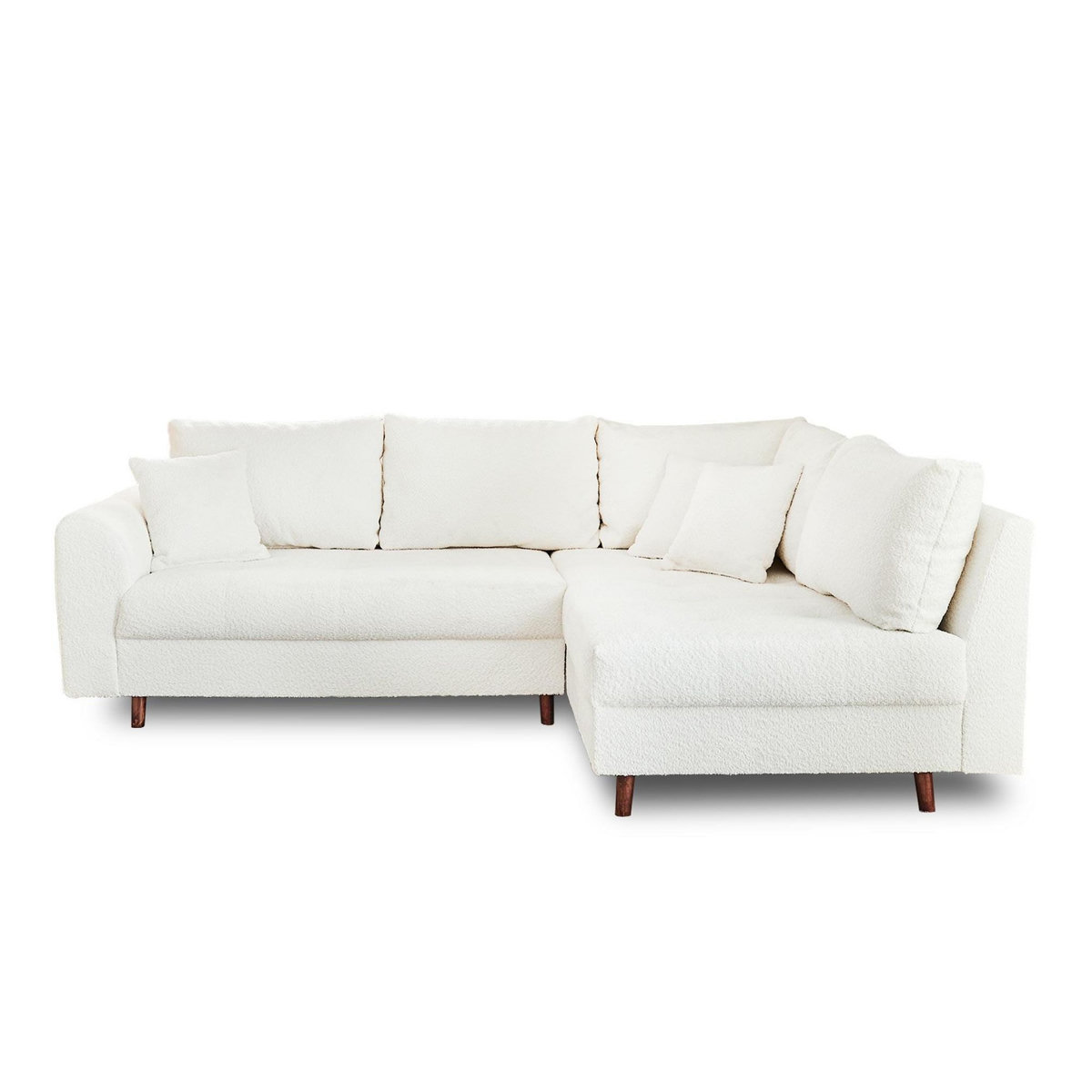 LISA DESIGN Rune - canapé d'angle droit - 4 places - en tissu bouclette