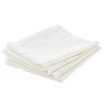 ATMOSPHERA Ensemble de 4 serviettes de table CHAMBRAY. Coloris disponibles : Blanc, Gris