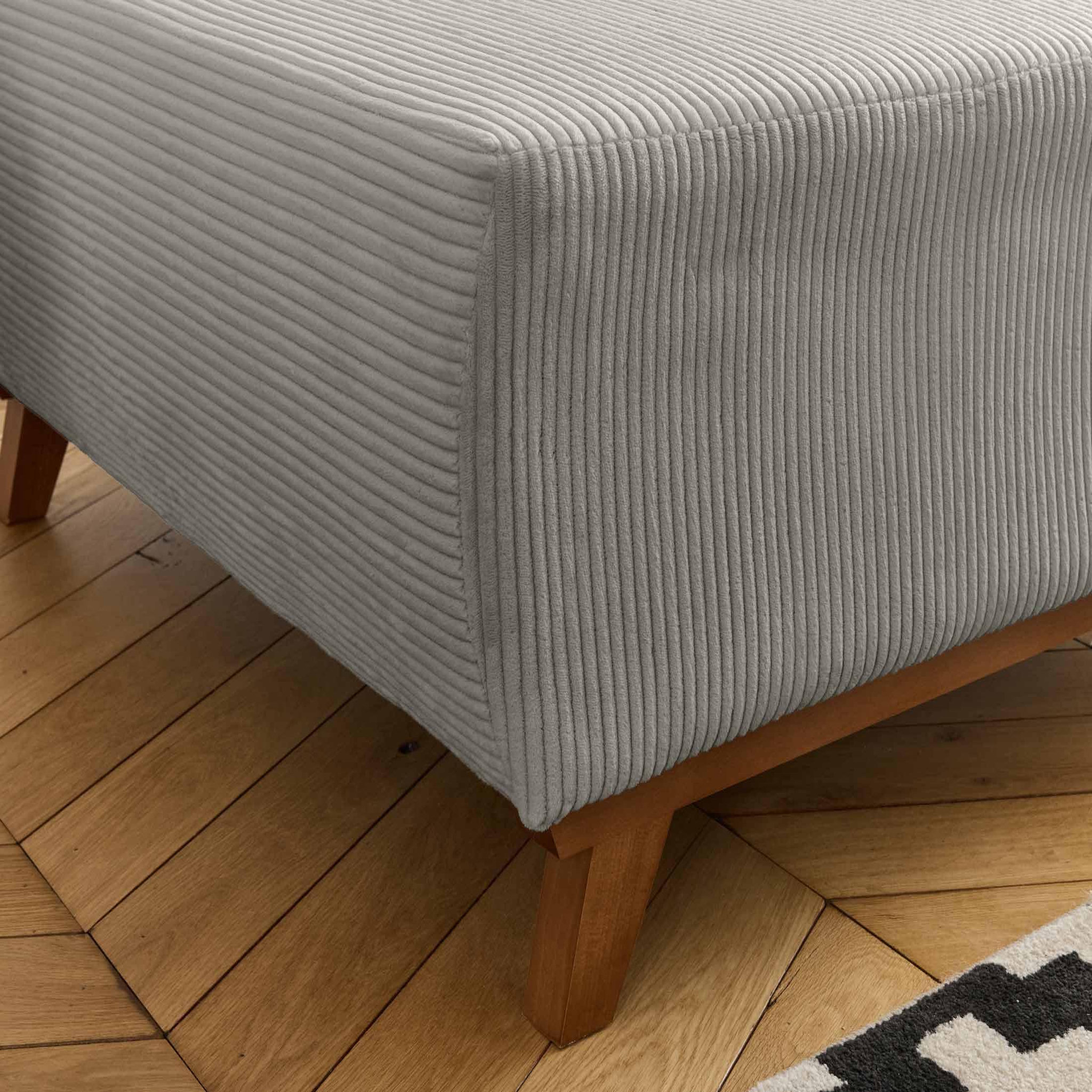 Voir la diapositive 3 : BEST MOBILIER Cristal - pouf modulable - 95 cm - en velours côtelé