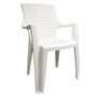 Voir la diapositive 3 : KZ GARDEN Lot de 2 Chaises de jardin Blanches EMPILABLES 50x60x91cm