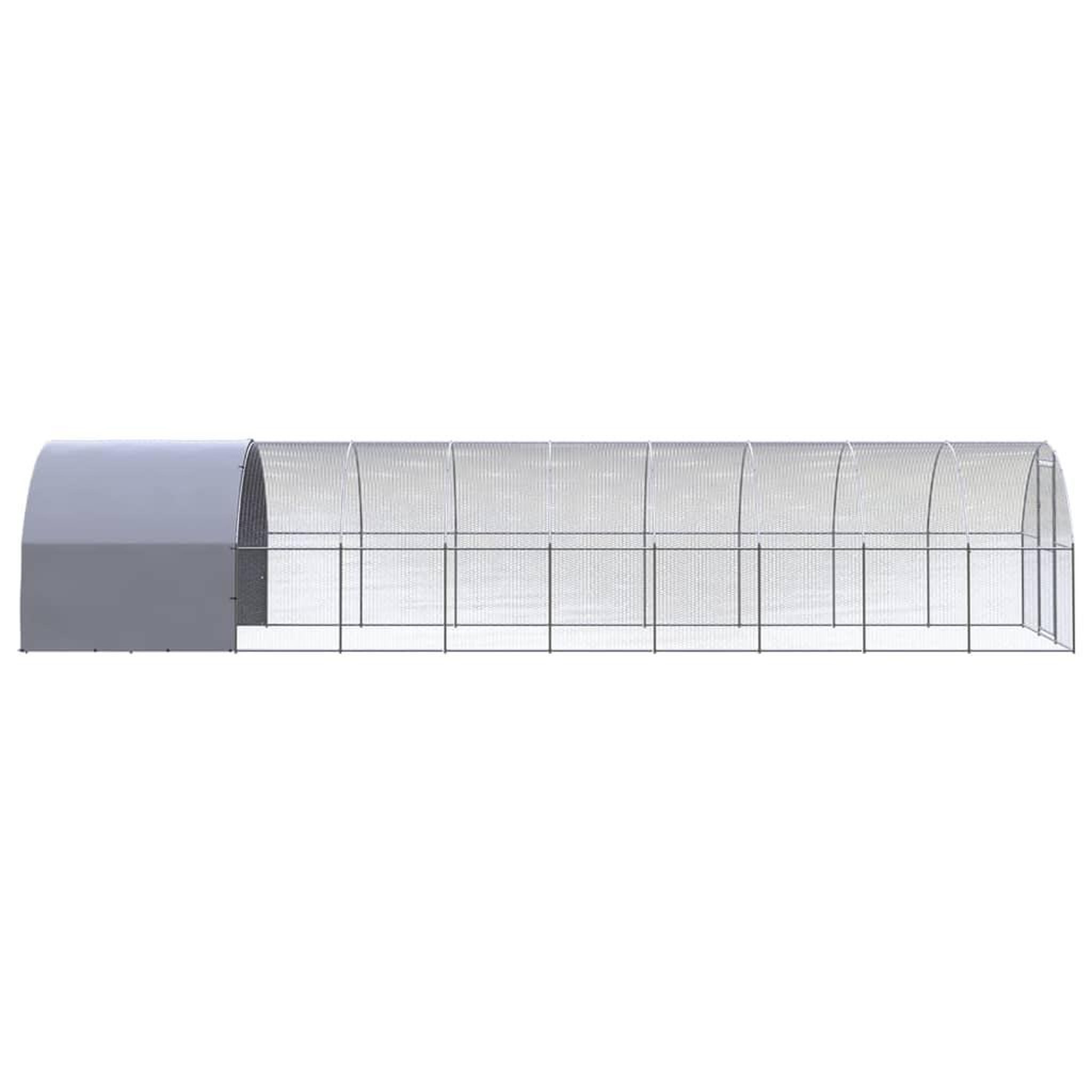 Voir la diapositive 4 : VIDAXL Poulailler d'exterieur 3x10x2 m Acier galvanise