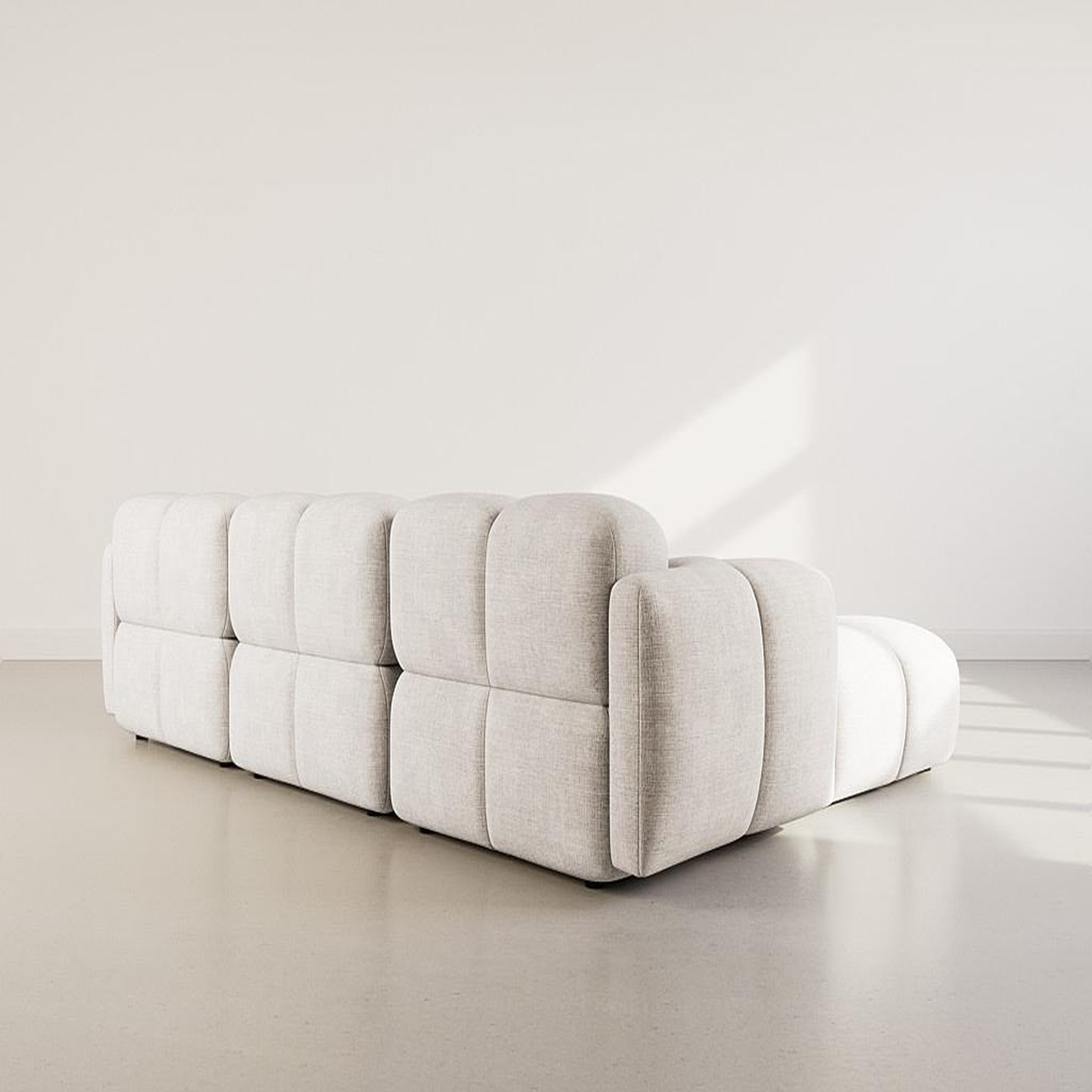 Voir la diapositive 5 : BEST MOBILIER Grace - canapé modulable d'angle réversible 4 places en velours texturé