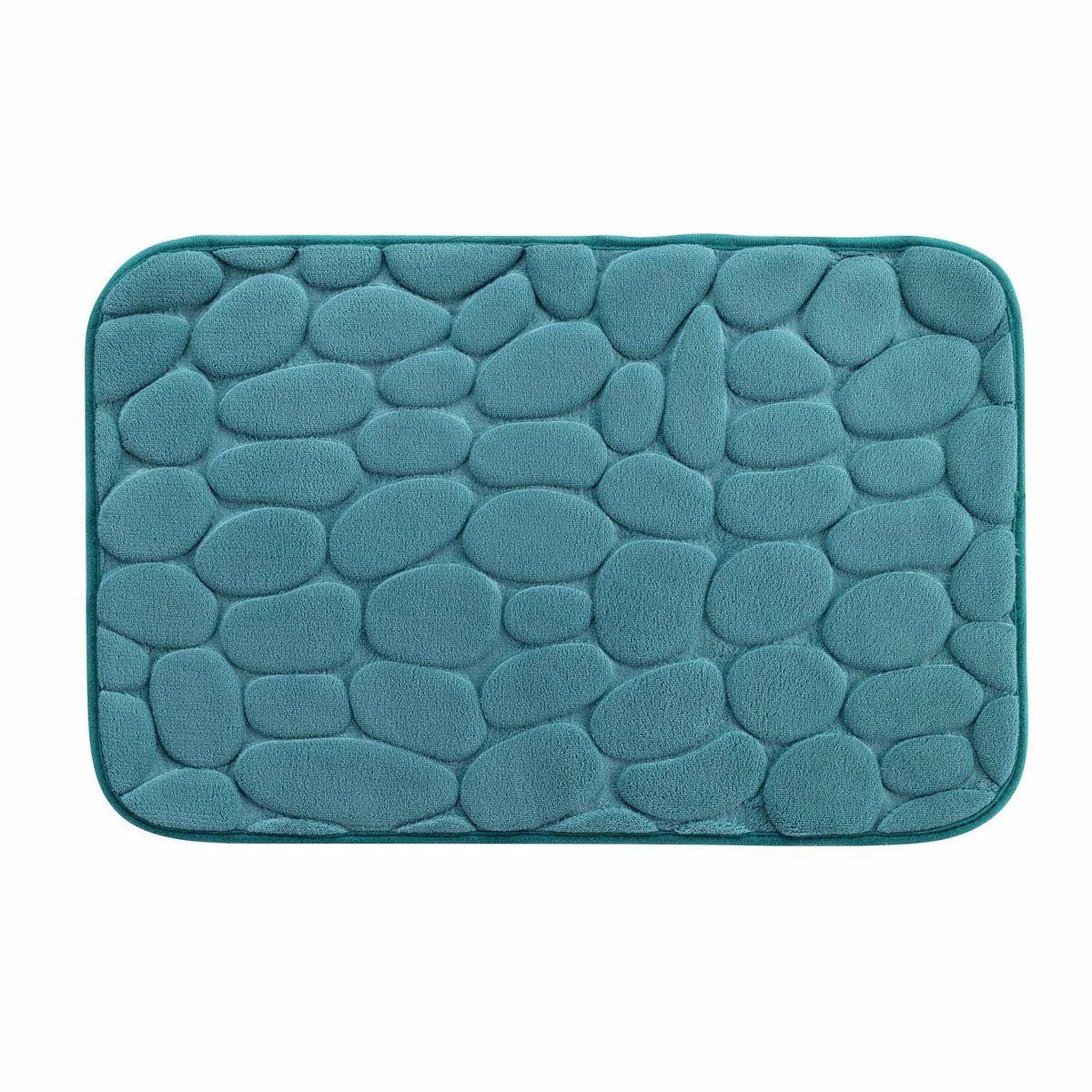 Douceur d'Intérieur Tapis de bain  ricochet  50x80cm bleu émeraude