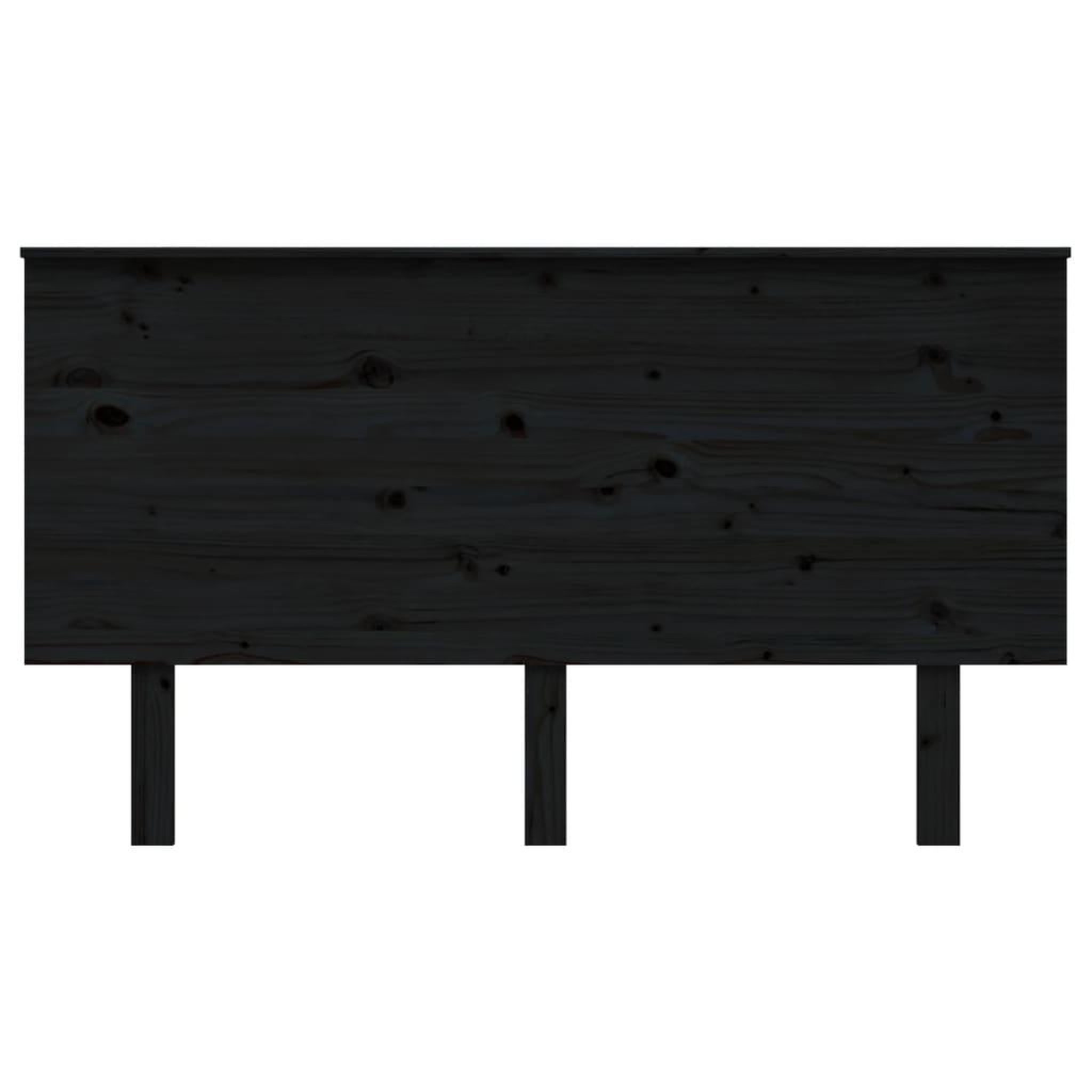 Voir la diapositive 3 : VIDAXL Tete de lit Noir 144x6x82,5 cm Bois massif de pin
