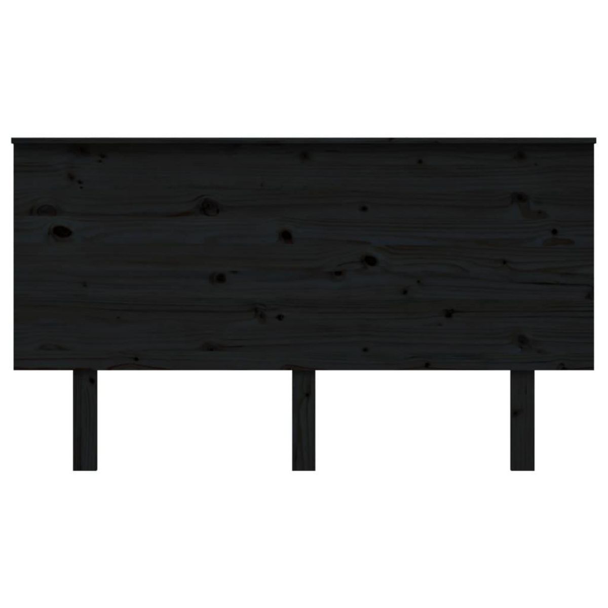 VIDAXL Tete de lit Noir 144x6x82,5 cm Bois massif de pin