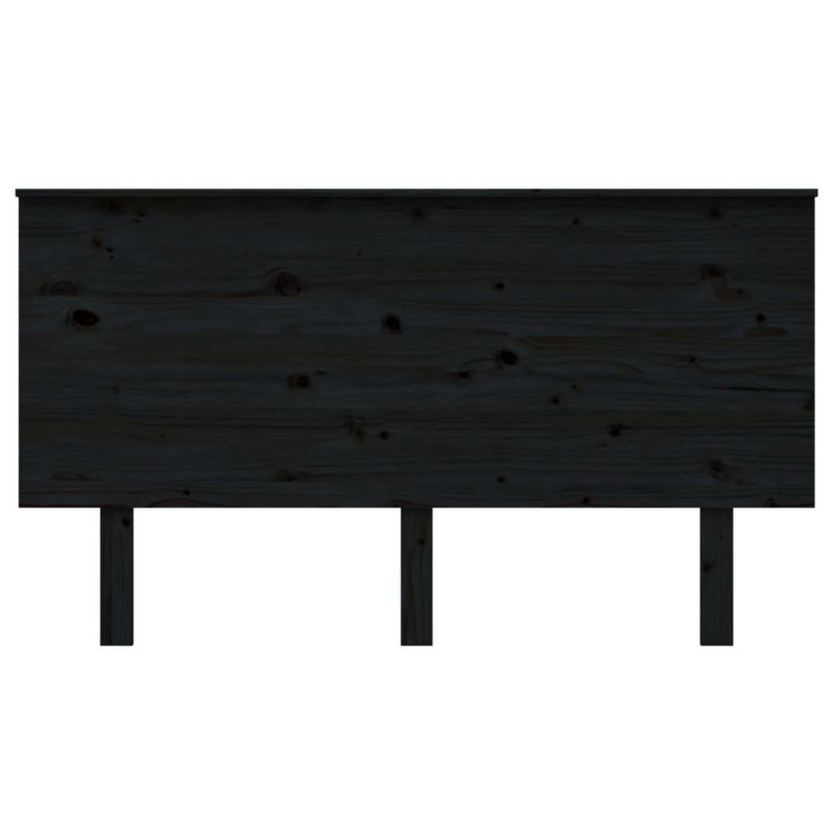 VIDAXL Tete de lit Noir 144x6x82,5 cm Bois massif de pin