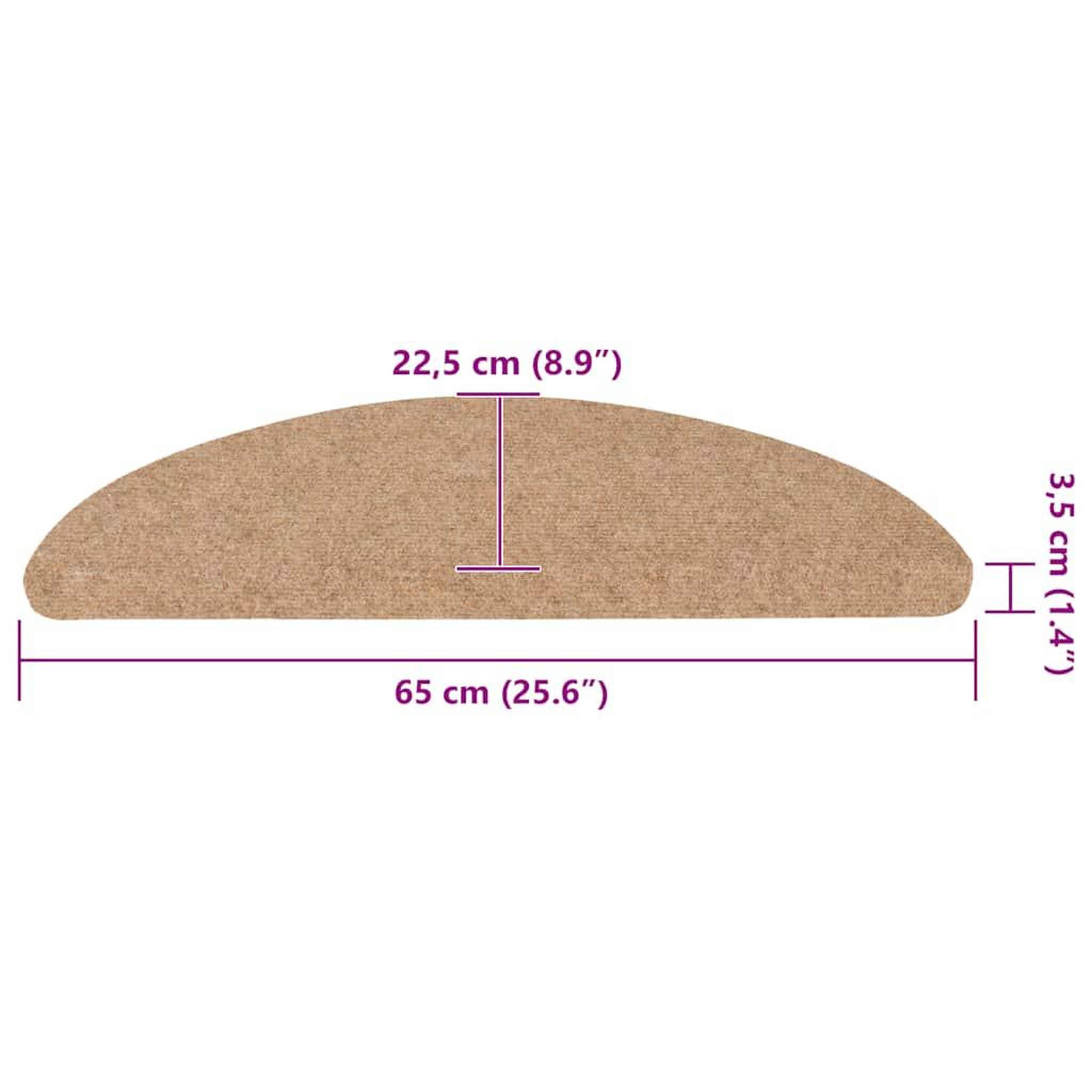 Voir la diapositive 6 : VIDAXL Tapis d'escalier auto-adhesifs 20 pcs beige 65x22,5x3,5 cm