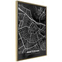 Voir la diapositive 1 : Paris Prix Affiche Murale Encadrée  City Map Amsterdam Dark