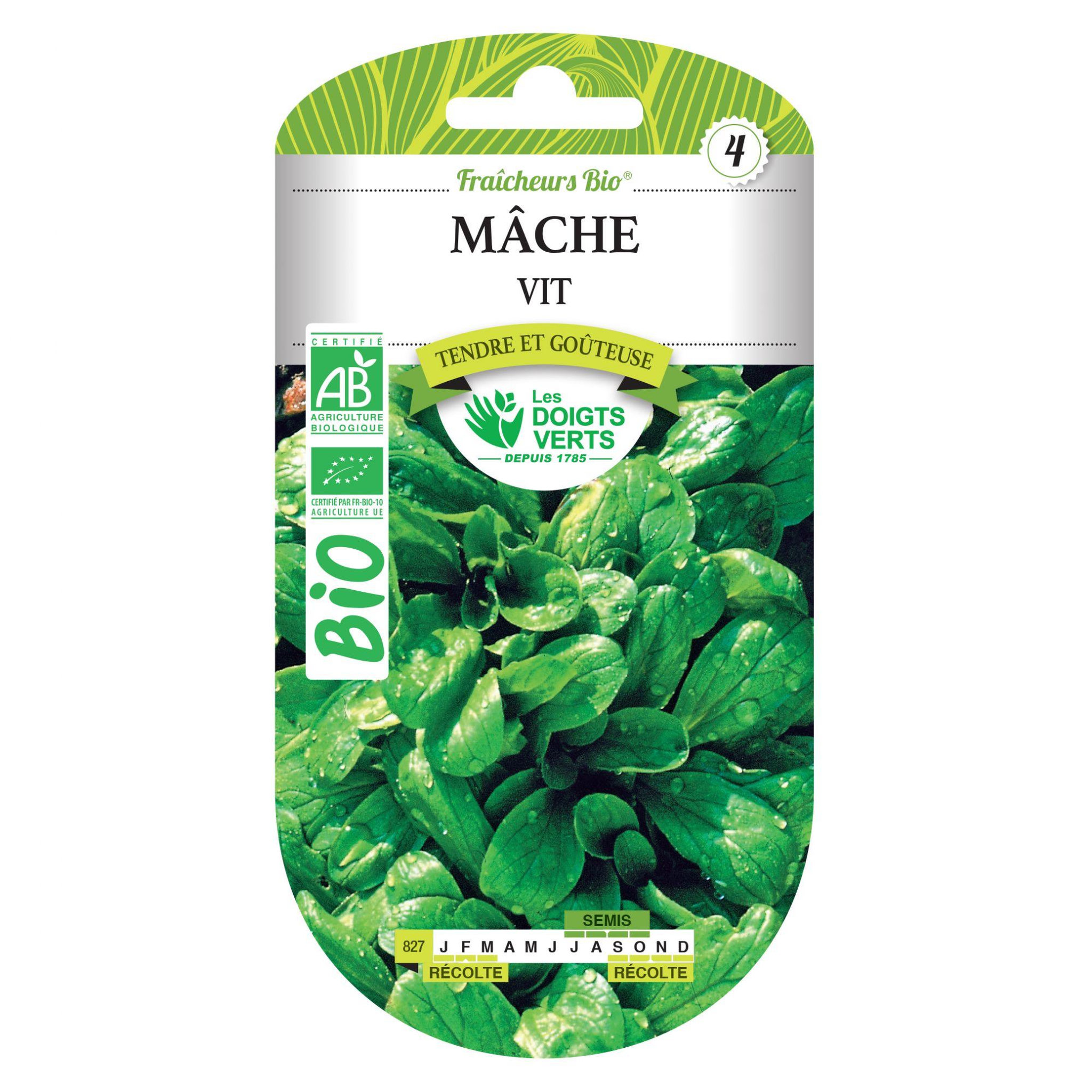 LES DOIGTS VERTS Graines de mâche vit BIO Les Doigts Verts