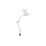 EDM Lampe d'architecte avec pince de fixation EDM - 60W - E27 - Blanc
