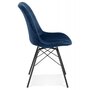 Paris Prix Chaise Design en Velours  Zaniolo  83cm Bleu