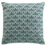 Paris Prix Housse de Coussin Jacquard  Echo  40x40cm Bleu