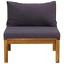 Voir la diapositive 4 : VIDAXL Salon de jardin 2 pcs avec coussins gris fonce Bois d'acacia