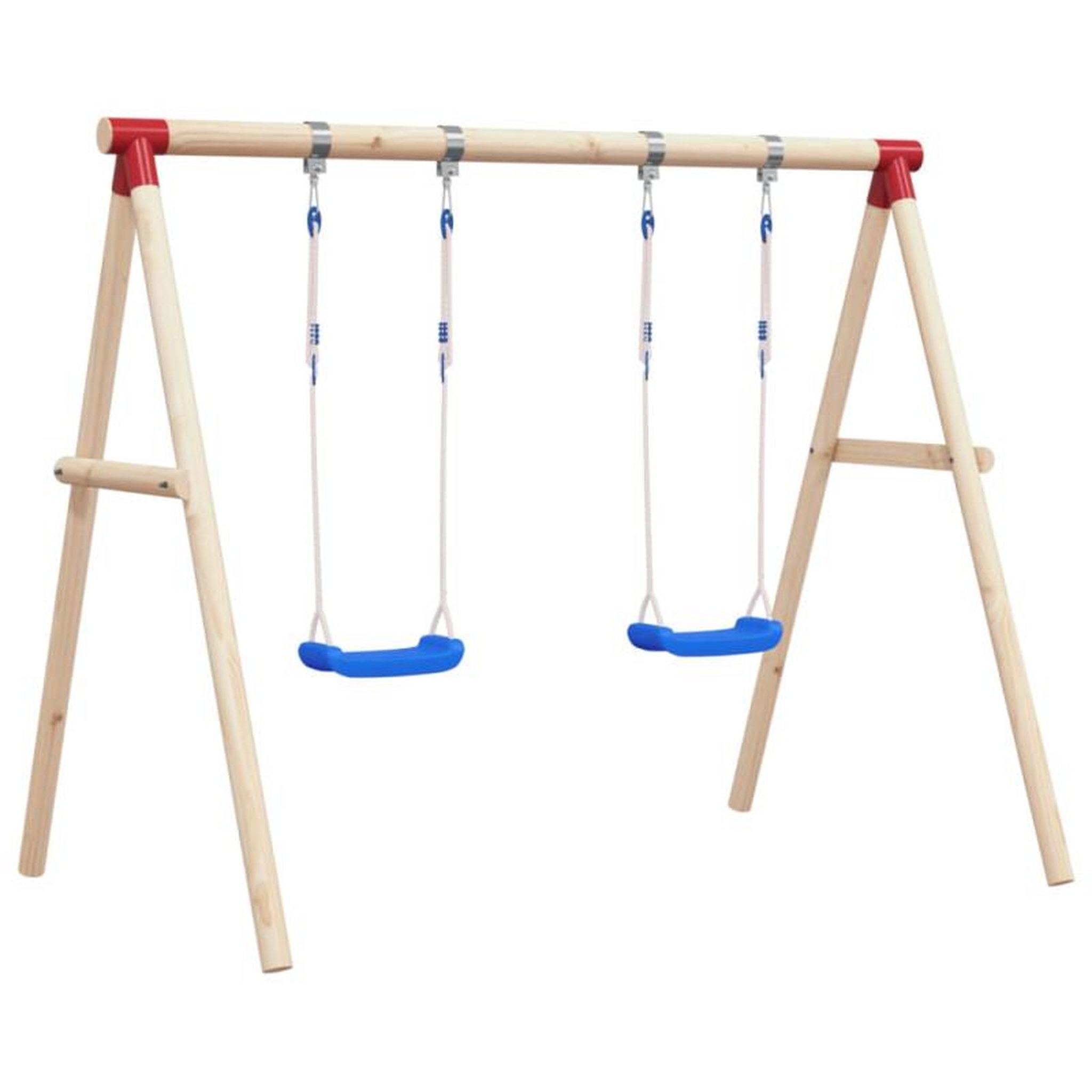 VIDAXL Sièges de balançoire avec cordes 2 pcs bleu 38x16 cm PE
