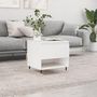 Voir la diapositive 1 : VIDAXL Table basse blanc 50x46x50 cm bois d'ingenierie
