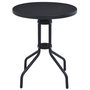 Voir la diapositive 2 : VIDAXL Table de jardin Noir 80 cm Acier et verre