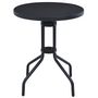 Voir la diapositive 2 : VIDAXL Table de jardin Noir 80 cm Acier et verre
