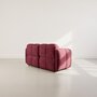 Voir la diapositive 4 : LISA DESIGN Grace - canapé modulable 2 places en velours texturé