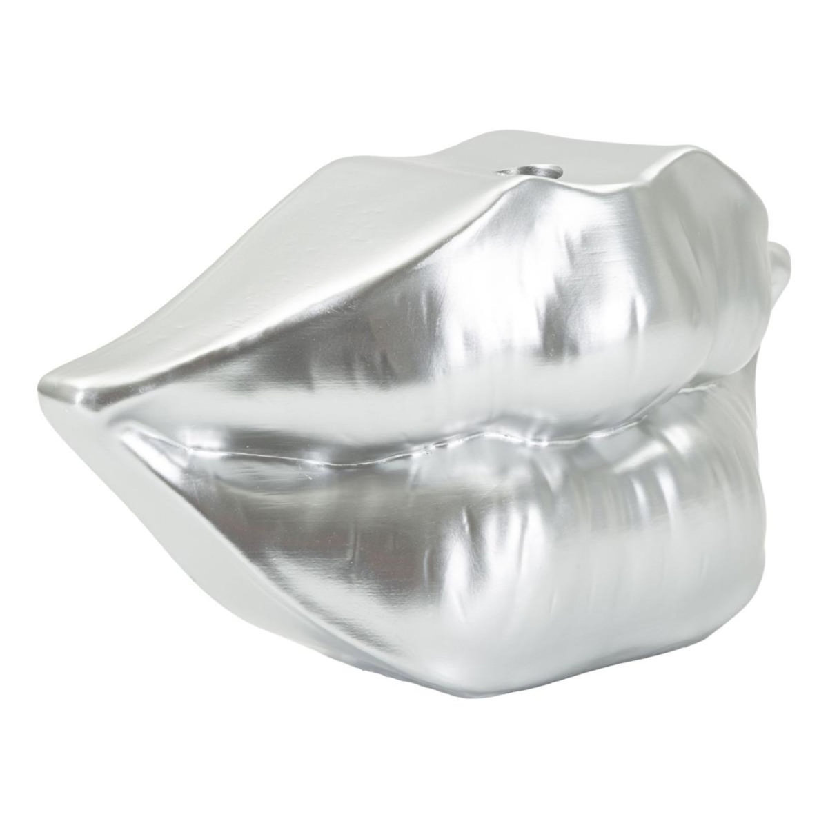 Paris Prix Vase Déco en Résine  Mouth  23cm Argent